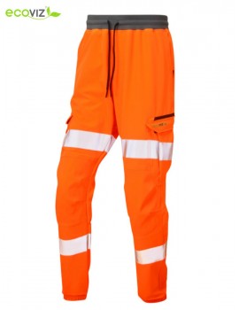 Leo Hawkridge EcoViz Jog Trouser Orange High Visibility